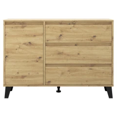 Komoda, dub artisan, BOGAN NEW 1D3S