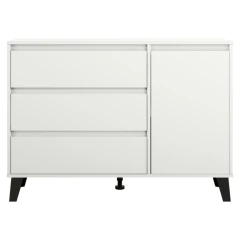Komoda, bílá, BOGAN NEW 1D3S