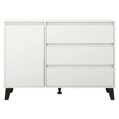 Komoda, bílá, BOGAN NEW 1D3S