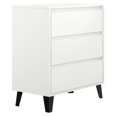 Komoda, bílá, BOGAN NEW 3S70