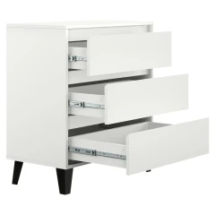 Komoda, bílá, BOGAN NEW 3S70