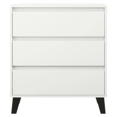 Komoda, bílá, BOGAN NEW 3S70