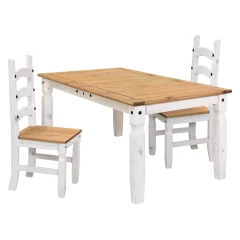 Jídelní stůl 178x92 CORONA - bílý vosk
