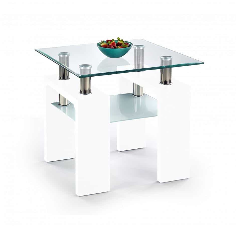 Levně Halmar Konferenční stolek Diana H kwadrat, bílý lak