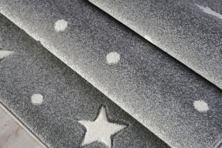 Dětský koberec HEAVEN stříbrnošedý/ bílý