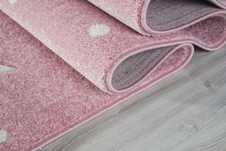 Dětský koberec HEAVEN růžová/ bílá