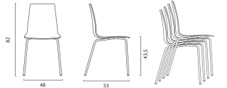 Jídelní židle Lollipop šedá - II. jakost č.3