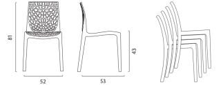 Židle Gruvyer 1, Antracite transparente - II.jakost č.4