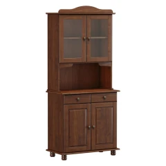 Příborník s nástavcem 2 dveře RUBI - tmavě hnědá