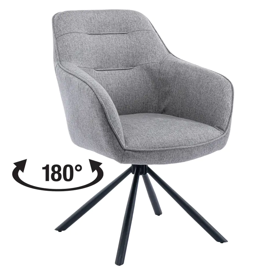 Idea Otočná jídelní židle KANADER šedá
