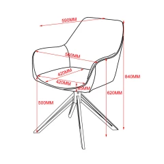 Jídelní židle PERUN šedá