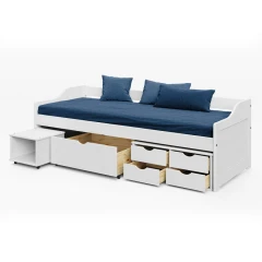 Jednolůžková postel se zásuvkami MAXIMA bílá