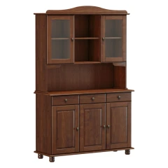 Příborník s nástavcem 3 dveře RUBI - tmavě hnědá