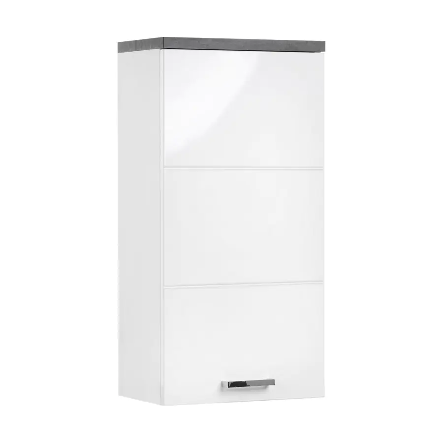 Idea Závěsná skříňka 1 dveře PRAYA 71 bílá/beton