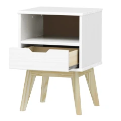 Noční stolek 1 zásuvka BONITO bílý lak