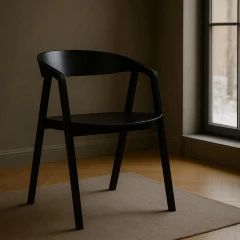 Křesílko GURU buk masiv - černé č.2