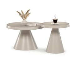 Konferenční stolek 69x69x44cm, kov, kašmír, CT-F4112 CSM