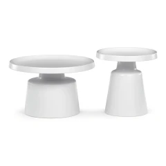 Konferenční stolek 69x69x43cm, kov, bílá, CT-F4114 WT