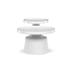 Konferenční stolek 69x69x43cm, kov, bílá, CT-F4114 WT