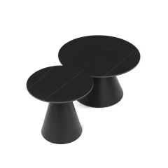 Konferenční stolek 70x70x41cm, keramika, mramor, CT-F4118 BK