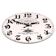 Hodiny nástěnné - pr. 34 cm, MDF, vintage styl