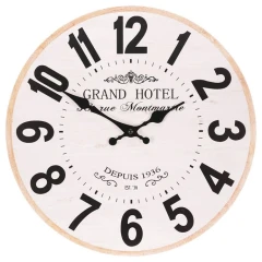 Hodiny nástěnné - pr. 34 cm, MDF, grand hotel