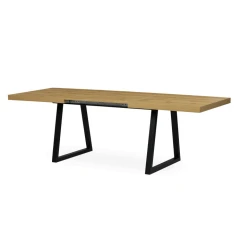 Jídelní stůl rozkládací 160-240x90 cm, lamino, dub, HT-R5624 OAK