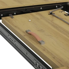 Jídelní stůl rozkládací 160-240x90 cm, lamino, dub, HT-R5624 OAK