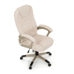 Kancelářské křeslo, houpací mechanismus, béžová látka, KA-C713 CRM2
