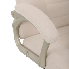 Kancelářské křeslo, houpací mechanismus, béžová látka, KA-C713 CRM2