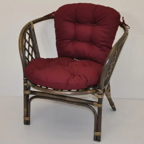 Axin Trading Ratanové křeslo Bahama, hnědé Polstr okrový