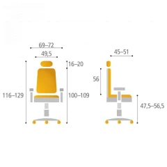 Kancelářská židle LACERTA - IW-04, modrá č.9