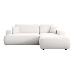 Sedací souprava, bílá, pravá, GARY ROH