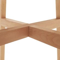 Jídelní stůl, bílá/přírodní, 80x80 cm, DEJAN 3 NEW