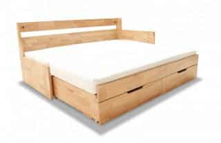 Dřevěná rozkládací postel Duette B buk