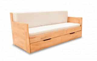 Dřevěná rozkládací postel Duette C buk