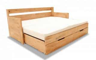 Dřevěná rozkládací postel Duette C sonoma