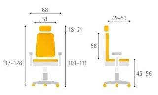 Kancelářská židle J2 WHITE SP - šedá 206 č.2