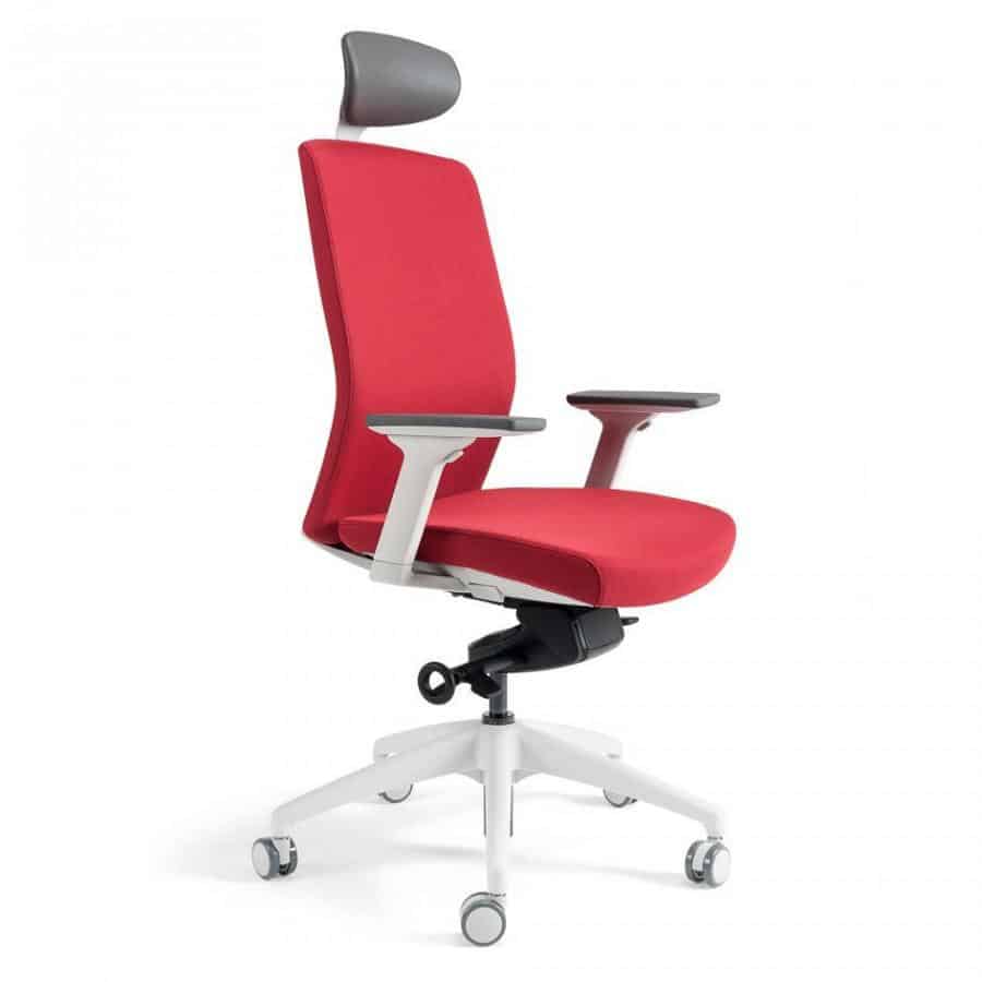 Levně Office Pro Kancelářská židle J2 WHITE SP - červená 202