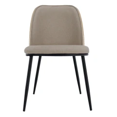 Jídelní židle, béžovohnědá/dřevo natural/černá, VUDIA