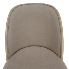 Jídelní židle, béžovohnědá/dřevo natural/černá, VUDIA