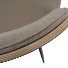 Jídelní židle, béžovohnědá/dřevo natural/černá, VUDIA