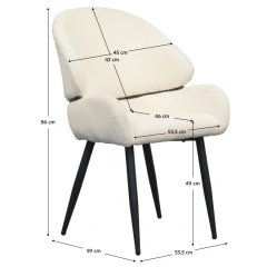 Jídelní židle, bílá/černá, SANAKO TYP 1