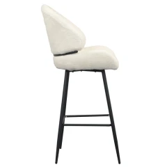 Barová židle, bílá/černá, SANAKO TYP 2