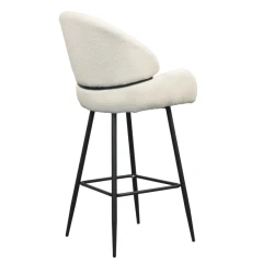 Barová židle, bílá/černá, SANAKO TYP 2