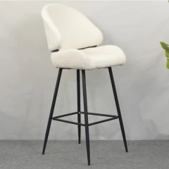 Barová židle, bílá/černá, SANAKO TYP 2