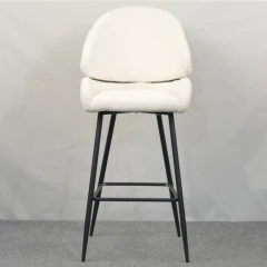 Barová židle, bílá/černá, SANAKO TYP 2