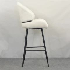 Barová židle, bílá/černá, SANAKO TYP 2