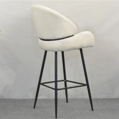 Barová židle, bílá/černá, SANAKO TYP 2