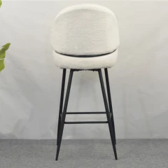 Barová židle, bílá/černá, SANAKO TYP 2